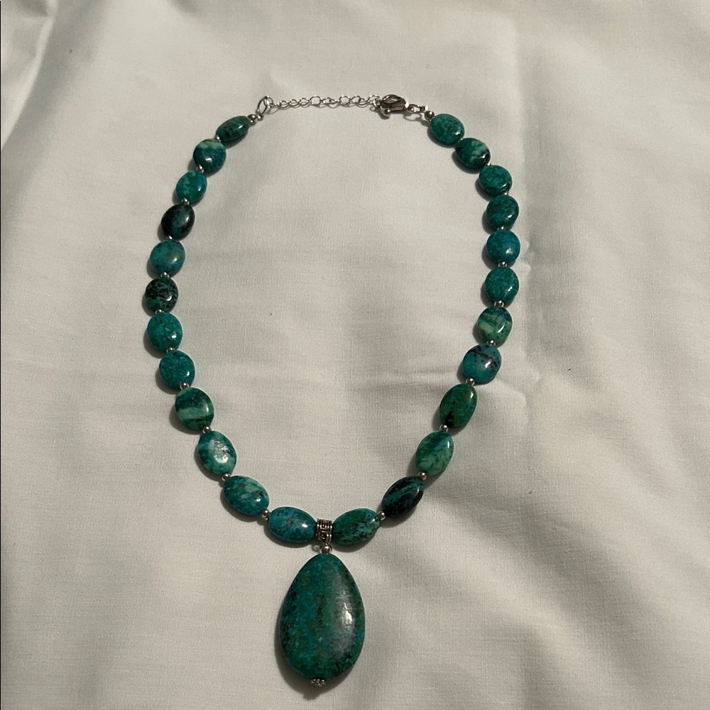Chrysocolla Stone Necklace Pendant